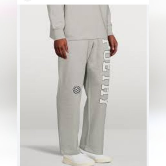 RECEPTION | Kitchen brushed fleece sweatpants Poetry gray wide leg sz M - Picture 2 of 6